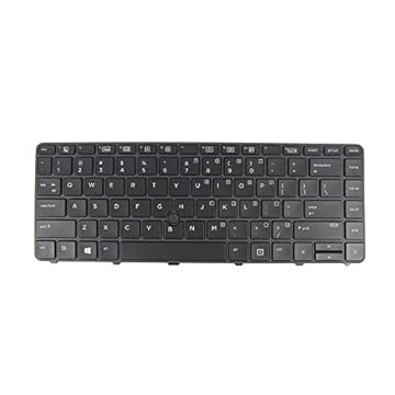 Abakoo Novo teclado compatível com HP PROBOOK 430 G3, 430 G4, 440 G3, 440 G4, 445 G3, 640 G2, 645 G2 Series com moldura retroiluminada preta EUA