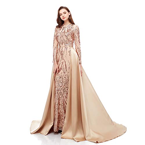 Mermaid Evening Dress Detachable Train Prom Party Dress Celabrity Gown3