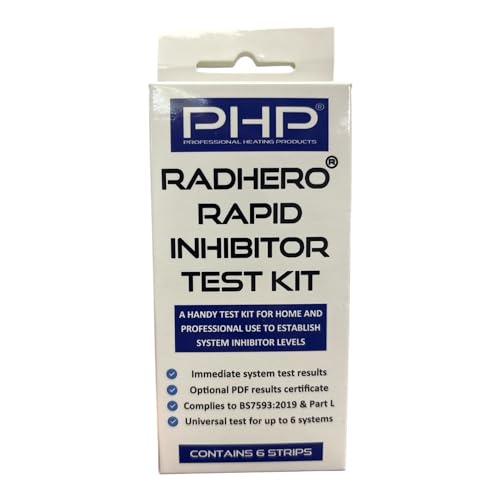 PHP Radhero Rapid Inhibitor 6 Test Kit Strips for Central Heating & Underfloor + PDF Certificate