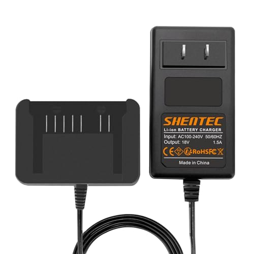 Shentec 18V Li-ion Battery Charger Compatible with Hitachi 18V 339782 BSL1830C BSL1815X BSL1815S BSL1830 330139 330557 Li-ion Slide Style Battery