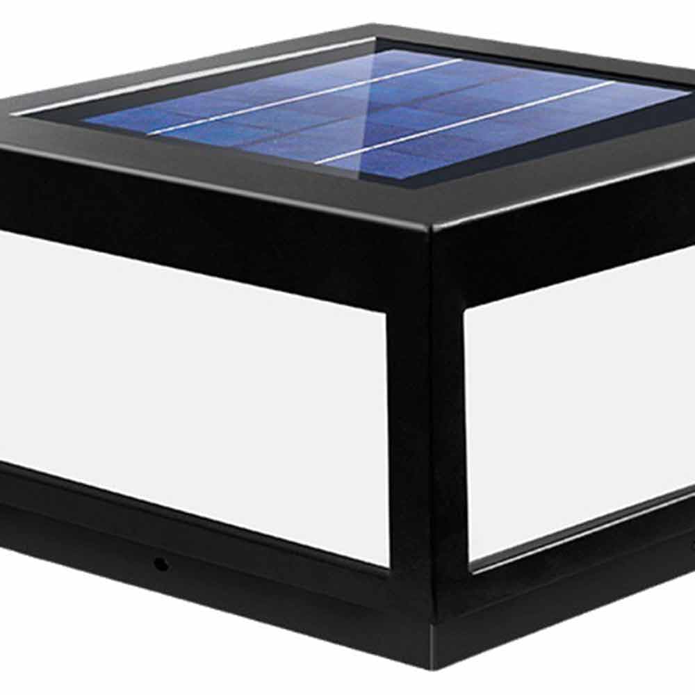 Lampadario Solare Quadrato Moderno Per Esterni, Ideale Per Terrazze | Accensione/spegnimento automatico dal crepuscolo all'alba, alloggiamento in metallo impermeabile per tutte le stagioni