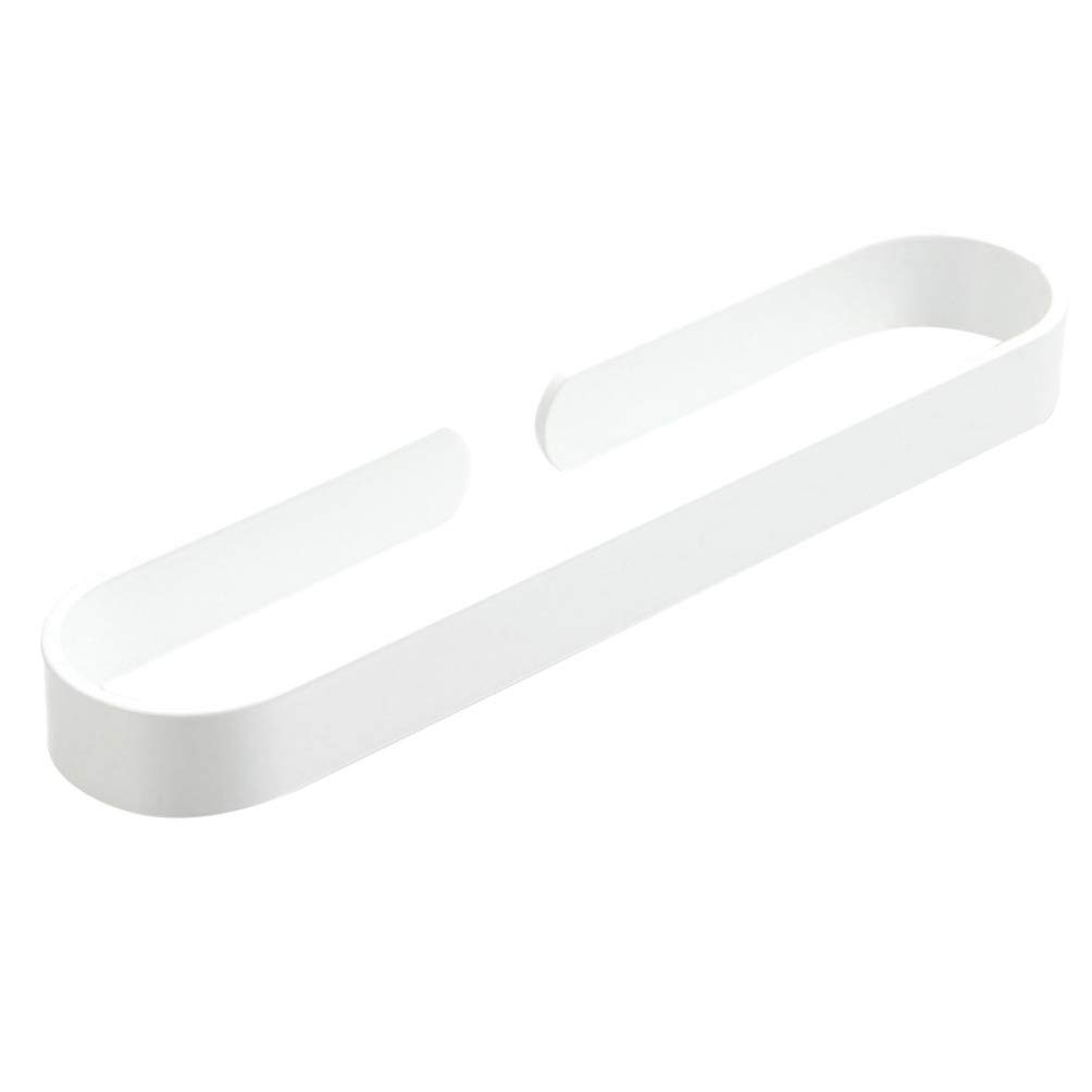 SOVORM Toallero de Acero Inoxidable con aro Negro para baño, toallero de Pared, Accesorios de baño (Negro, 40 cm) Toallero de Pared (Blanco, 40 x 7 cm) The New
