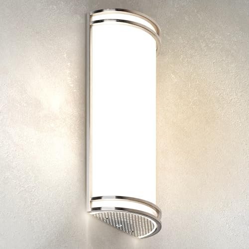 Image of ASD Indoor LED Wall Sconce Lights - 18 Inch 25W Brushed Nickel Modern LED Wall Sconces Hardwired - ETL Dimmable 3000K 4000K 5000K Adjustable Sconce Light Fixture for Bedroom, Hallway
