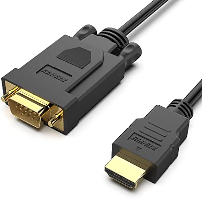 BENFEI HDMI to VGA 6 Feet Cable, Uni-Directional HDMI (Source) to VGA (Display) Cable (Male to Male) Compatible for Computer, Desktop, Laptop, PC, Monitor, Projector, HDTV, Roku, Xbox
