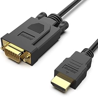 HDMI to VGA, Benfei Gold-Plated HDMI to VGA 6 Feet Cable (Male to Male) Compatible for Computer, Desktop, Laptop, PC, Monitor, Projector, HDTV, Raspberry Pi, Roku, Xbox and More