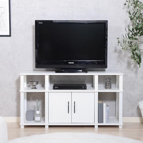 undefined 不二貿易 テレビ台 工具不要で組み立て簡単 幅110×奥行29.5×高さ58.9cm オーク ホワイト 52268 の商品画像 2