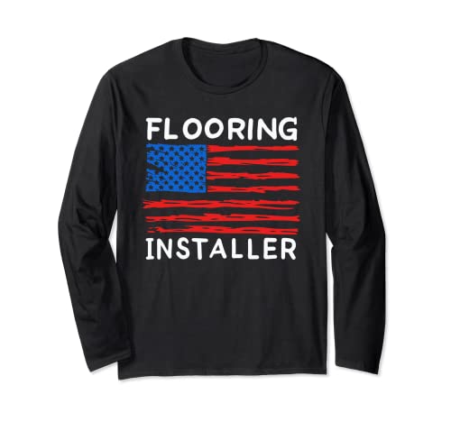 Teppichboden Installation Lustiger amerikanischer Bodenbelag Installateur Langarmshirt