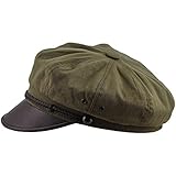 Viskosefutter Sterkowski Motorradmütze Harley Baumwolle 58 cm Olivgrün/Braun