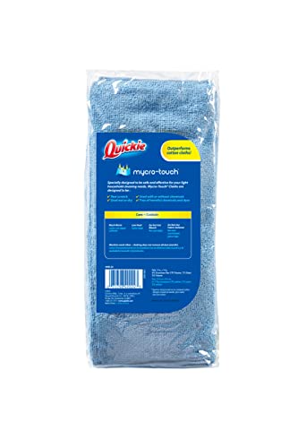 Quickie Microfiber Cleaning Cloth, 14 X 14 In., Blue, 24 Pack, Washable And Reusable, All-Purpose Towel/Wiper For Multi-Purpose Indoor/Outdoor Cleaning/Dusting/Polishing On Kitchen/Bathroom #TOP3
