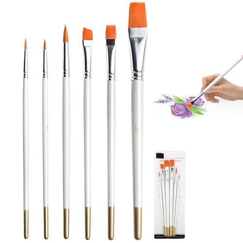 6Pcs Face Paint Brushes Set, Artist Brush Sponge Applicator Set, Professional Painting Tool Kit for Makeup, Body Art, Cosplay, Halloween, Face Parties