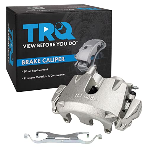 Image of TRQ Front Left Brake Caliper w /Bracket Drivers Side
