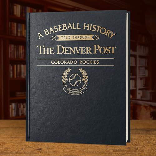 Signature gifts Colorado Personalized Baseball History Book - Sports Fan Gift - A Major League History Told Through Archive Newspaper Coverage (Rockies Black)