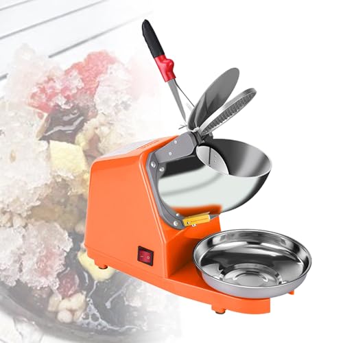 Tritaghiaccio elettrico, doppia lama in acciaio inox ad alta efficienza, 85 kg all'ora, per uso domestico e commerciale