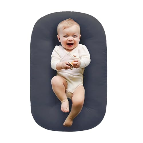Image of oliwex Baby Lounger,Baby Lounger Pillow,Newborn Lounger,Lounger for Baby,Baby Lounger Newborn Lounger - Newborn Lounger for 0-12 Months (Dark Gray)