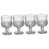 ARTSEWPLY 4 piezas Copas de de Tallado Vasos de Brandy Compactos y Elegantes para Fiestas Banquetes y Uso Hogar o Bar Fáciles de Limpiar Diseño Distintivo