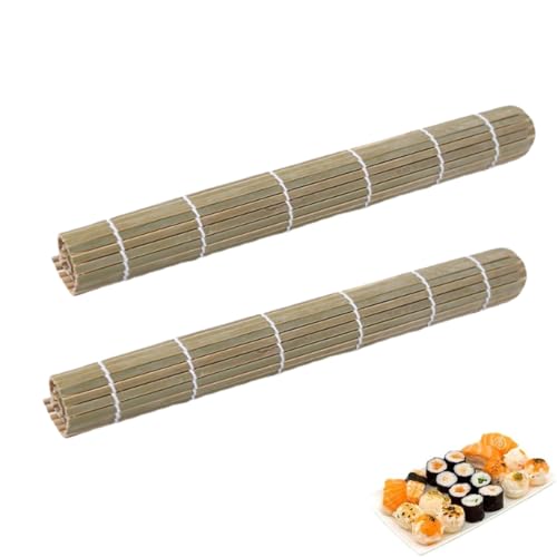 OUDQFCJ 2 Stück Sushi Matte, Bambus Rollen, Rollmatte im Japanischen...