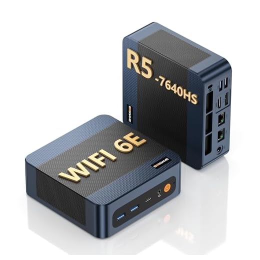 BOSGAME P3 Mix Mini PC Gaming AMD Ryzen 5 7640HS tot 5,0GHz, 16GB DDR5 512GB SSD Mini Computer | 4K Triple Display HDMI DP USB4, Dual 2.5G LAN, WiFi 6E, Bluetooth 5.2 voor Gaming & Kantoor