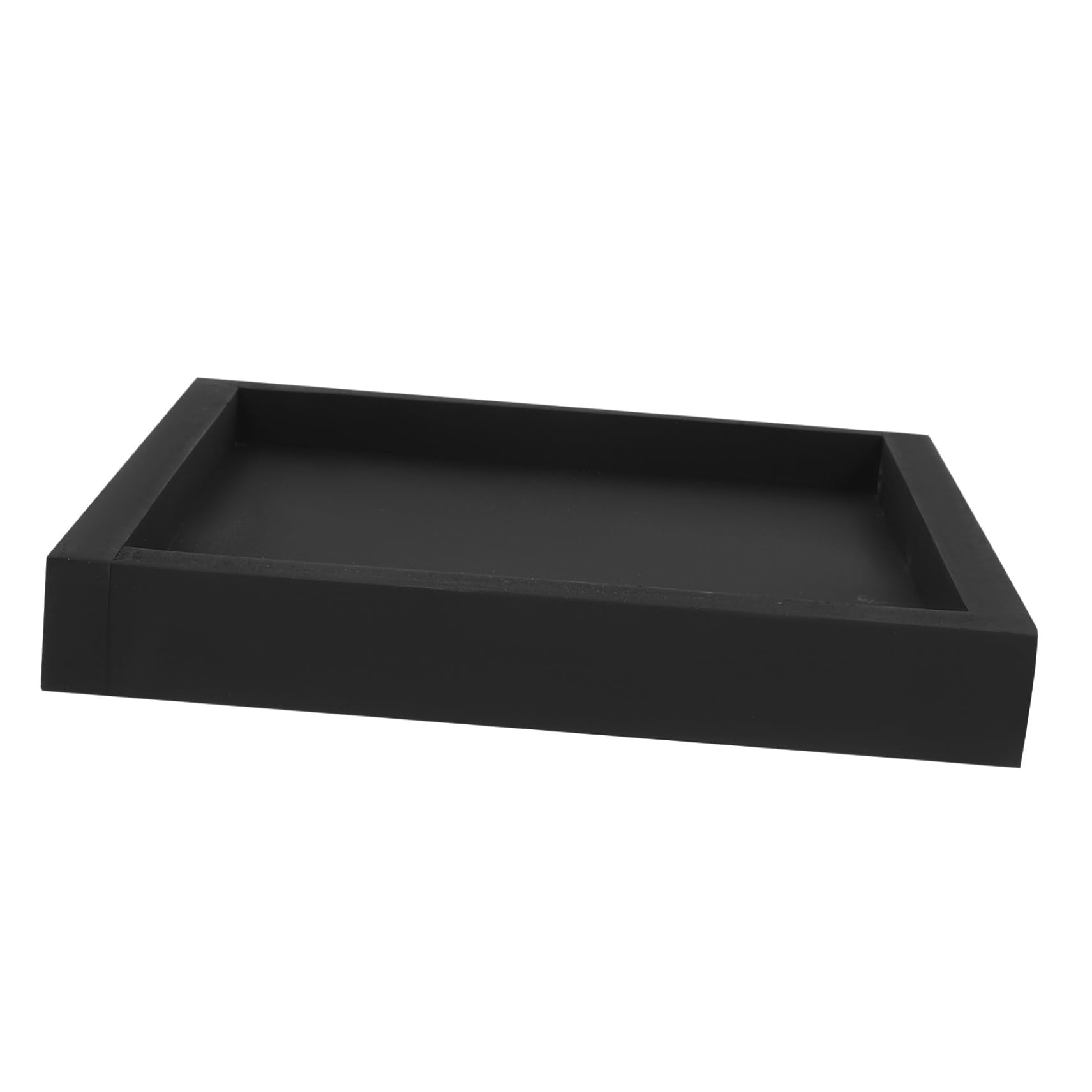 Gatuida Quadratische Topfuntersetzer aus Kunststoff, Schwarz, Auslaufsicher