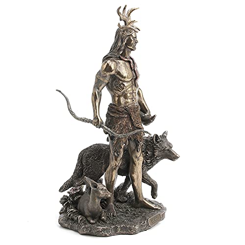 Estatua de Resina Veronese Design Herne Cazador y Ciervo 6x11.5x6 pulg miniatura 3