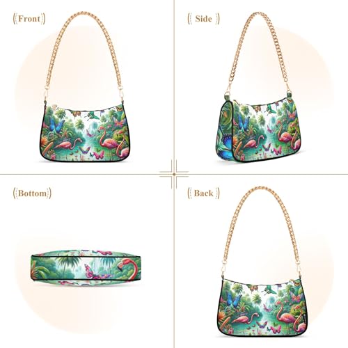 Fantasy Mermaid under Sea Tote Bag Purse Hobo Tote Bag Womens Vintage Handbags Chain Small Shoulder Bag 6