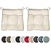 Produktbild sleepling 2er Set Stuhlkissen, Sitzkissen Eva für Indoor und Outdoor, mit Klettverschluss, 100% Baumwolle, Made in EU, Maße: 40 (vorne), 35 (hinten) x 38 x 7 cm, beige