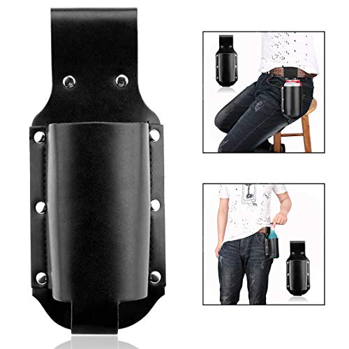 LHKJ Beer Holster Universal PU Étui en Cuir Bouteilles de Bière Bolster, pour Les Bouteilles de Bière Standard et Boîtes(Noir)