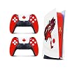 TACKY DESIGN World Cup Stickers 2022 Skin for PlayStation 5 Console & 2 Controllers, PS5 Soccer Stickers skin Vinyl 3M Decal National Teams Stickers Full wrap Cover Disc Version, Canada Skin