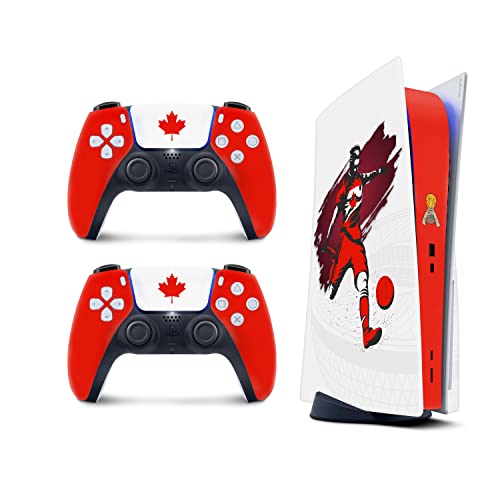 Autocollant en vinyle 3M pour PS5 et 2 manettes skin console PlayStation 5 équipes nationales