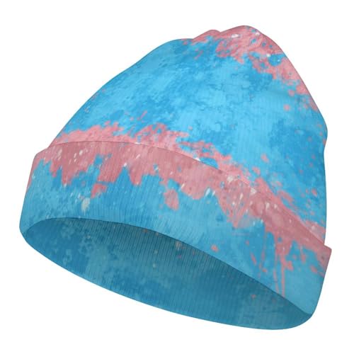 LGBTQ Transgender Pride Kids Beanie Hat for for Girls Boys Children Cap Winter Knitted Chemo Cancer Headwear Accessories Gifts Decoration Black