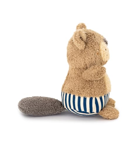 bionik by BioKinder Original Kuscheltier Biber Brunolino | für Babys aus Baumwolle | vegan, ca. 12 cm