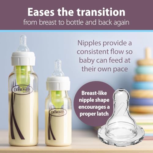 Dr. Brown's Anti-Colic Options+ Narrow PPSU Baby Bottle, 8 oz, 4-Pack - image 6