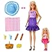 Barbie Family & Friends Dolls & Accessories Playset, Picnic-Themed Playset with Fashion & Small Dolls, Plus 9 Pieces Including Food