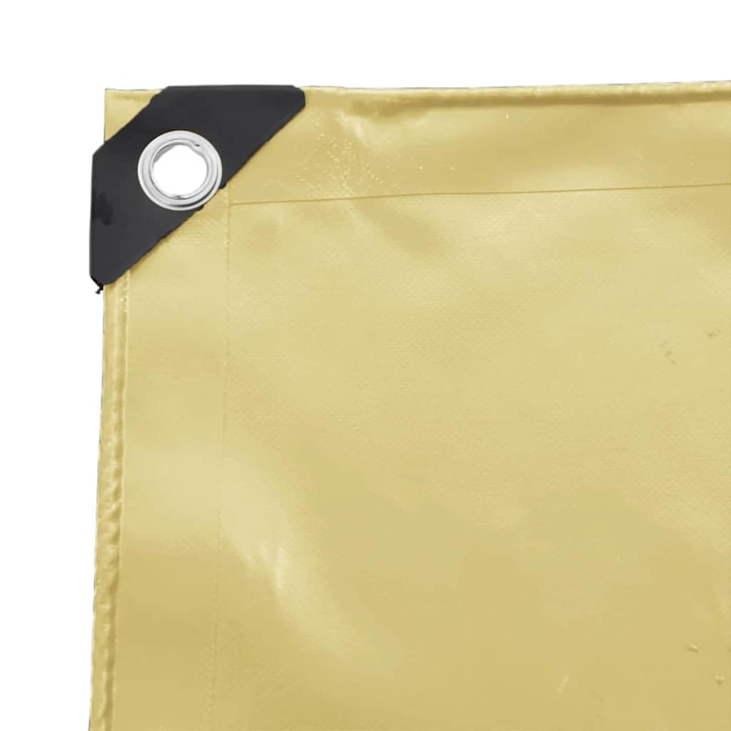 vidaXL Lona 650g / m² Beige 3 x 3 m Lona con Recubrimiento de PVC, Cubierta para jardín y terraza, Lona Resistente a la Intemperie, Tela Suave, protección Exterior
