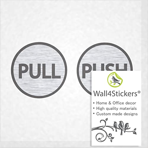 Wall4Stickers® Pull Push Porta 6cm Adesivi Negozio...