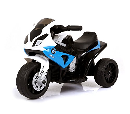 LT883 Motocicleta eléctrica para niños BMW luces LED 6V MP3 edad de 3 a 8 años - Azul