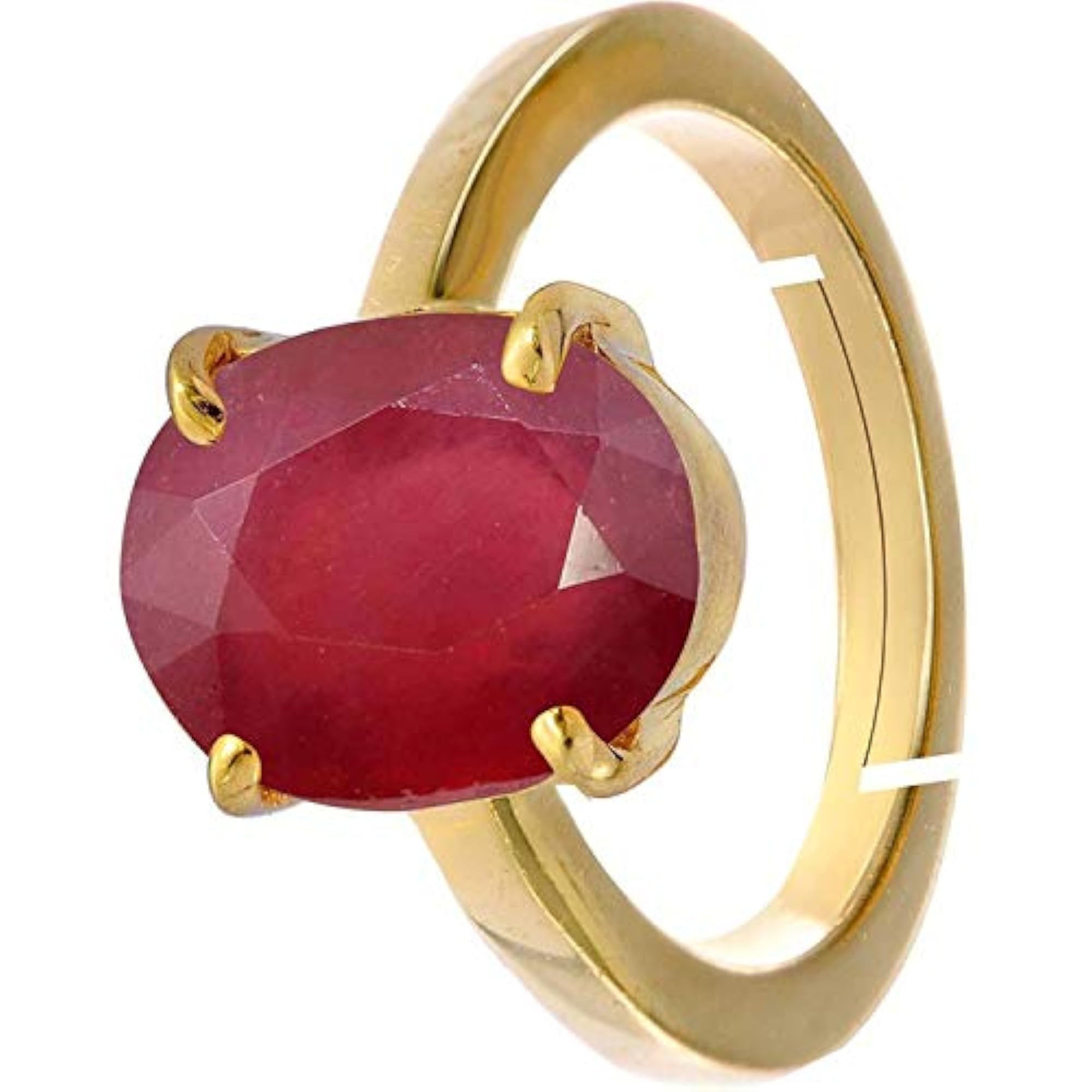 9.50 Ratti Natural Certified Ruby Panchdhatu Adjustable Ring