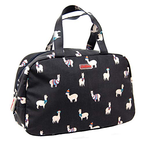 Preisvergleich Produktbild Cath Kidston Kulturbeutel, groß, mit Griffen, Alpaka-Design, Wachstuch, Mitternachtsblau