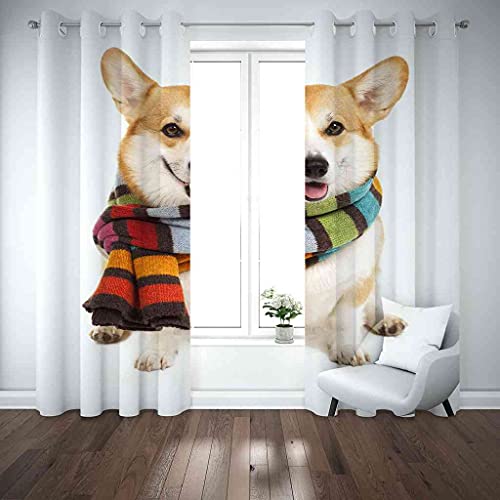 Rideaux occultants d'enfant 3D chiot jaune isolant thermique - 5