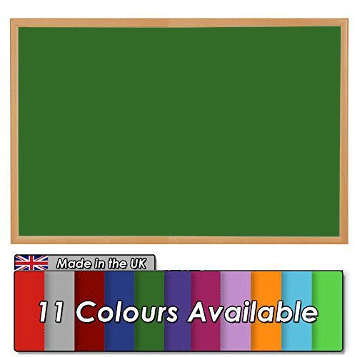 Wonderwall Premier Eco-Friendly Green Felt Noticeboard, 90 x 60 cm, Wooden Light Oak Wooden Effect Frame, Ideal for Office, School, Healthcare, Library