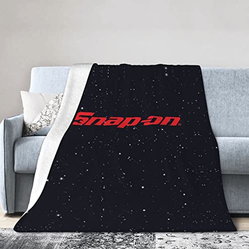 Snap-On Tools Black Fleece Blanket, Very Soft Microfiber Flannel Blanket for Couch Warm and Cozy for All Seasons