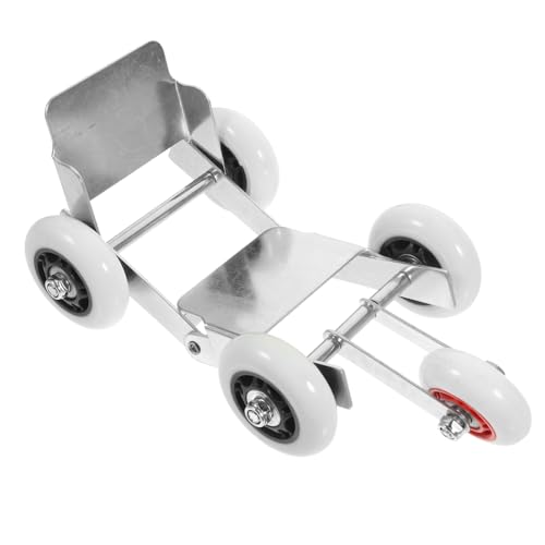 Cabilock Rodillo para Neumáticos Rueda Giratoria De Policarbonato, Estructura De Acero Resistente, Plataforma Rodante Antideslizante para Mover Motos y Automóviles, Accesorio para Garaje Profesional