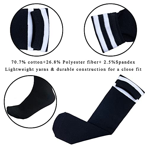 AnjeeIOT 1 Pair Kids Soccer Socks, School Team Dance Sports Socks, High Socks For 5-10 Years Old Youth Boys & Girls3
