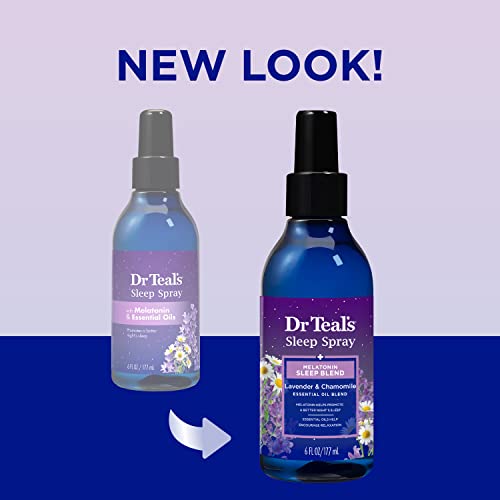 Dr Teal's Sleep Spray, Melatonin & Essential Oils, 6 Fl Oz (Pack Of 3) (Packaging May Vary) #TOP2