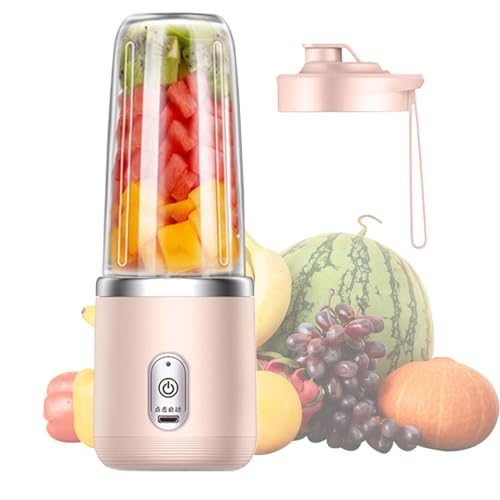 licuadora - Exprimidor portátil, licuadora de zumo de frutas para llevar con 6 cuchillas para oficinas, deportes, gimnasios, viajes y cas | batidora portátil de 14 onzas para batidos