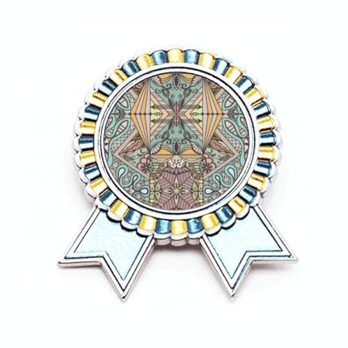 Broche rococo en métal lignes artistiques taille M une idée cadeau originale pour femme