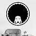 Produktbild Vinyl Wandtattoo Afro Frisur Friseur Black Lady Aufkleber Abnehmbare Friseur Wandtattoos Schönheit Winsow Dekor 57x57CM