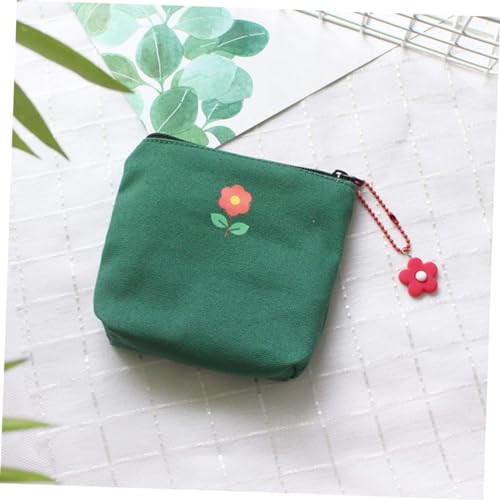 FRCOLOR 2pcs Practical Storage Bag Zipper Coin Bag Canvas Small Storage for Napkins Cash4