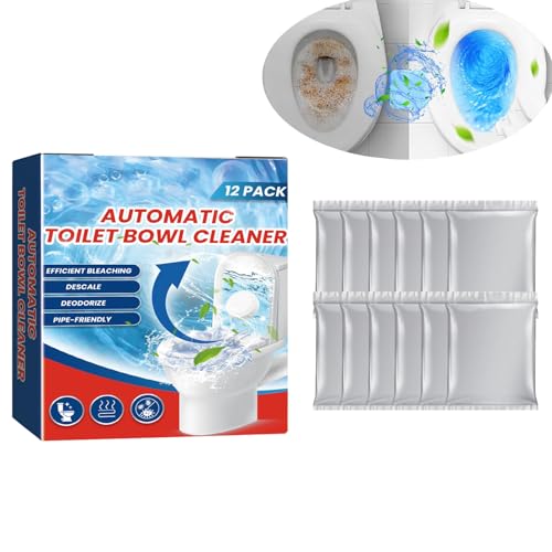 Tabletas de Limpieza de Inodoro,Tabletas de Limpieza de WC,Pastillas para Limpiar Baños,Limpiador de Inodoro con Lejía,Pastillas Limpiadoras para Inodoros,Limpiadores Automáticos De Inodoros 12PC