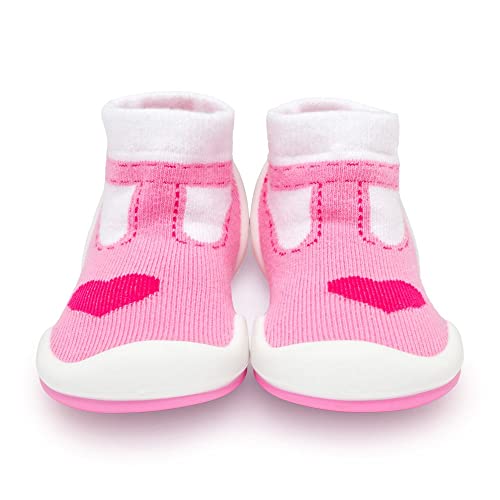 Komuello Toddler Shoes for Girls – Breathable, Washable, Non-Slip Sock Shoes with Air Cushion Sole – Durable, Stay-On, Indoor/Outdoor, BPA-Free2