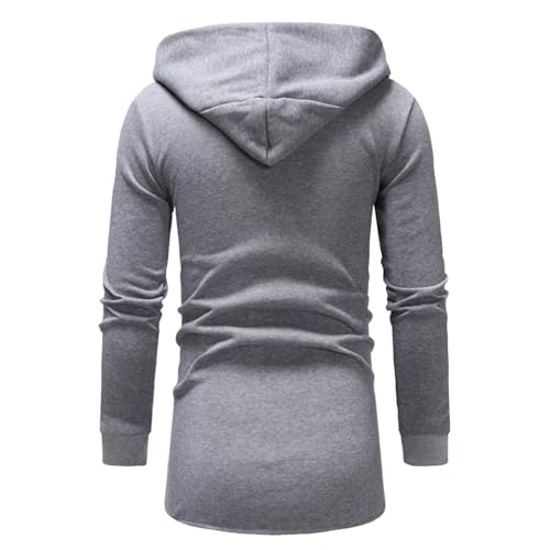 Hoodies for Men Long Sleeve Solid Color Hooded Sweatshirts Fashion Print Loose Casual Jacket Fall Cozy Outwear Coat4